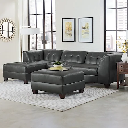 Three Piece Sectional Sofa with Chaise